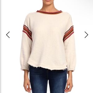 Free People Trudy Pull Over Sweater Sweatshirt Size Large
